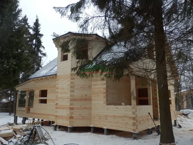 Строительство дома из бруса по проекту ДБ62 в Дмитровском районе д. Лупаново, фото 17 из 19