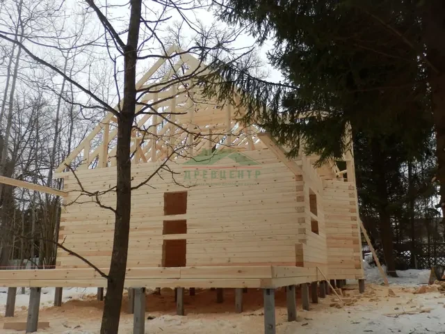 Строительство дома из бруса по проекту ДБ62 в Дмитровском районе д. Лупаново, фото 14 из 19