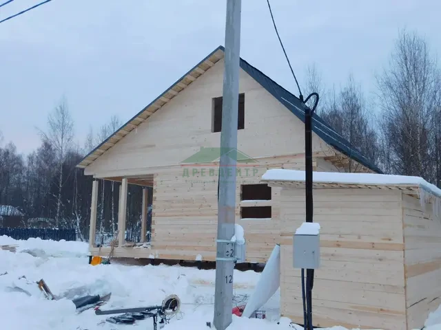 Строительство дома из бруса по проекту ДБ10 в Волоколамском районе д. Морозово, фото 16 из 20