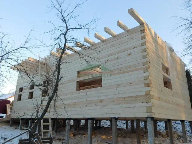 Строительство дома из бруса 6х12 в г. Таруса Калужской области, фото 8 из 18