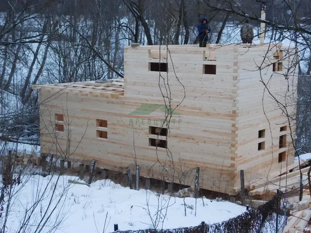 Строительство дома из бруса 6х12 в г. Таруса Калужской области, фото 12 из 18
