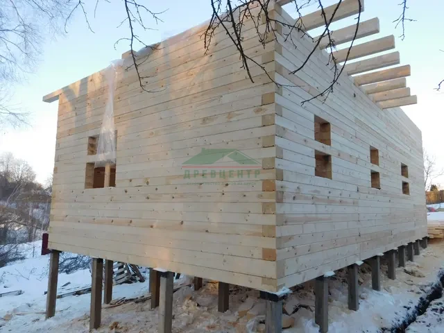 Строительство дома из бруса 6х12 в г. Таруса Калужской области, фото 9 из 18