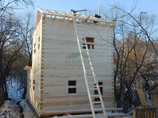 Строительство дома из бруса 6х12 в г. Таруса Калужской области, фото 14 из 18
