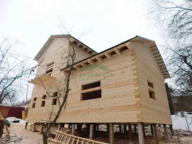 Строительство дома из бруса 6х12 в г. Таруса Калужской области, фото 17 из 18