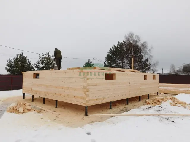 Строительство дома из бруса по проекту ДБ62 в Можайском районе, д. Игумново, фото 16 из 33