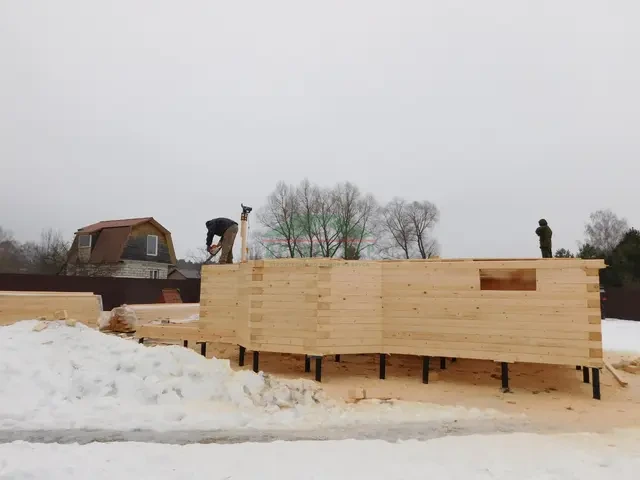 Строительство дома из бруса по проекту ДБ62 в Можайском районе, д. Игумново, фото 18 из 33