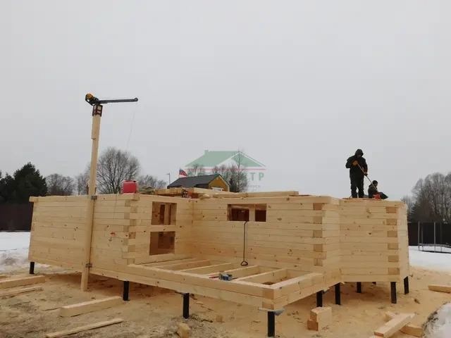 Строительство дома из бруса по проекту ДБ62 в Можайском районе, д. Игумново, фото 13 из 33