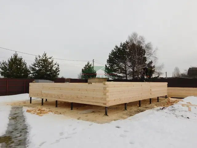 Строительство дома из бруса по проекту ДБ62 в Можайском районе, д. Игумново, фото 10 из 33