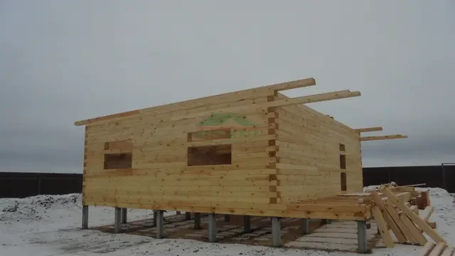 Строительство дома из бруса из бруса 8х9 м в Зарайском районе д. Старо Подгороднее, фото 8 из 20