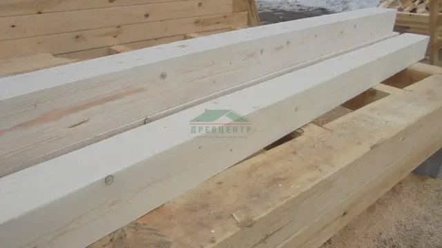 Строительство дома из бруса из бруса 8х9 м в Зарайском районе д. Старо Подгороднее, фото 10 из 20