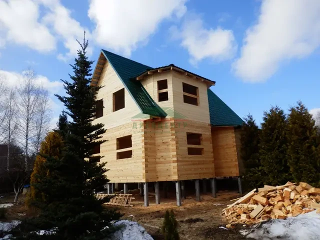 Строительство дома из бруса 7х11 м в Дмитровском районе д. Лупаново, фото 17 из 19
