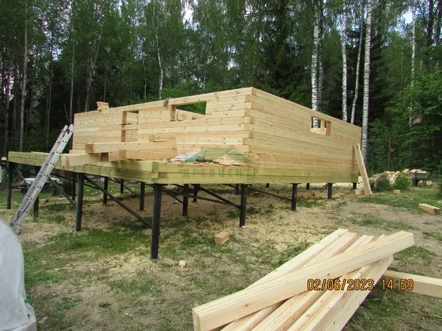 Строительство дома из бруса по проекту ДБ78 в Александровском районе, В. Дворики, фото 10 из 19