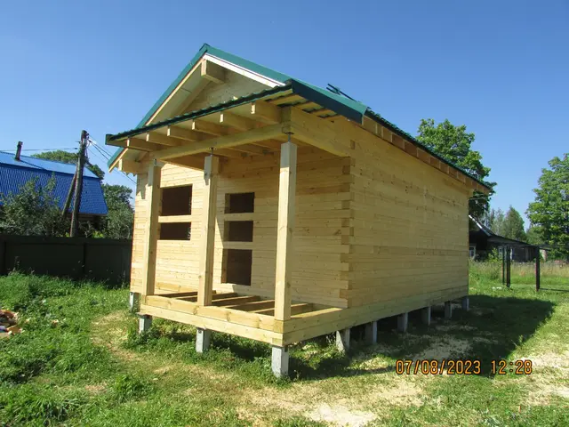 Строительство бани из бруса 6х7м в Ярославской области, д. Куренниново, фото 10 из 11