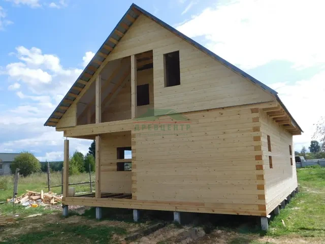 Строительство дома из бруса 8х10,5 м в Костромской области, г. Галич, фото 11 из 16
