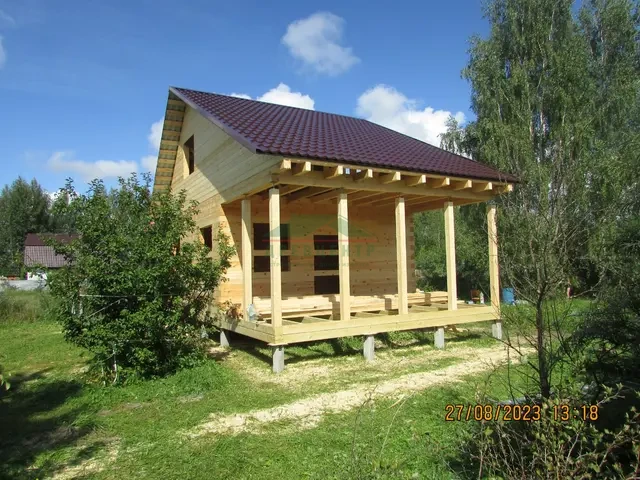 Строительство дома из бруса по проекту ДБ10 в Клинском районе д. Ловцово, фото 12 из 13