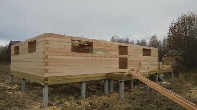 Строительство дома из бруса 6х9 м. в Серпуховском районе, д. Верхнее Шахлово, фото 7 из 13