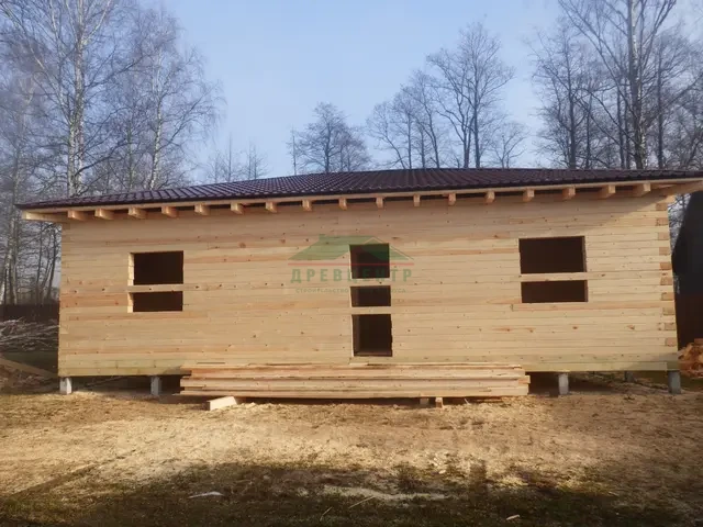 Строительство одноэтажного дома из бруса 12х12 м в г. Ступино СНТ Металлург, фото 13 из 15
