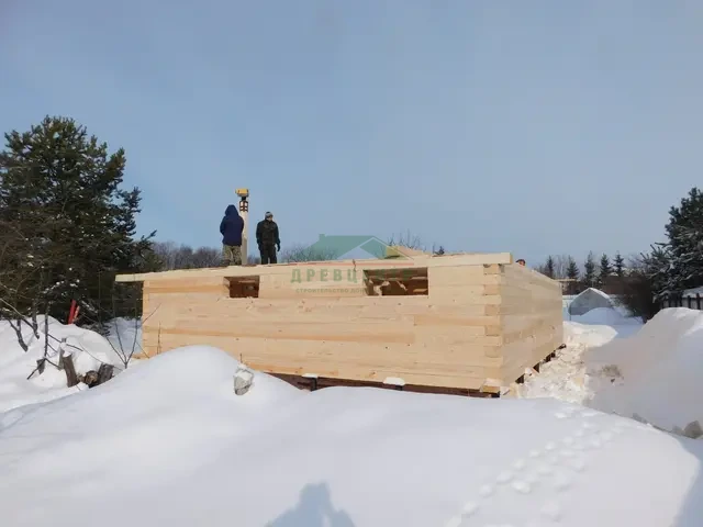 Строительство дома из бруса по проекту ДБ154 в Новой Москве, д. Сатино Русское, фото 7 из 18