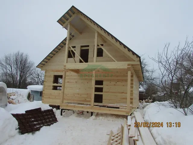 Строительство дома из бруса по проекту ДБ63 в Сергиево Посадском районе, СНТ Богородский Резчик, фото 10 из 11