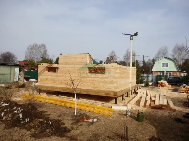 Строительство дома из бруса по проекту ДБ145 в Ярославской области, п. Туношна, фото 8 из 17