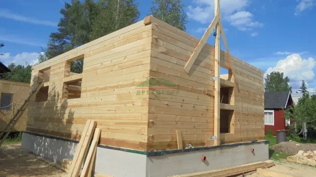 Строительство дома из бруса по проекту ДБ 2 в Сергиево Посадском районе, СНТ Росток, фото 11 из 18