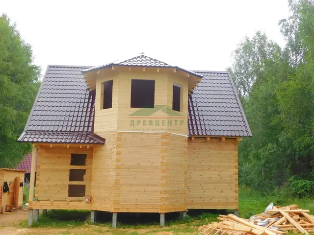 Строительство дома из бруса по проекту ДБ4 в Нижегородской области, д. Апалихино, фото 17 из 18