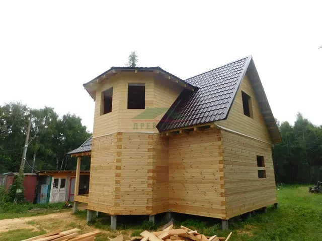 Строительство дома из бруса по проекту ДБ4 в Нижегородской области, д. Апалихино, фото 16 из 18