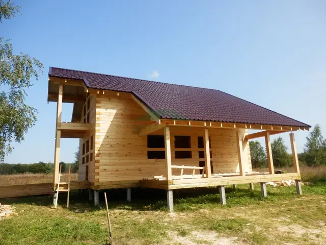 Строительство дома из бруса по проекту ДБ15 в Раменском районе, д. Костино, фото 17 из 20