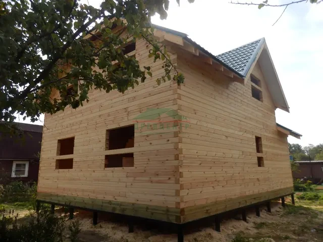 Строительство дома из бруса по проекту ДБ7 в Чеховском районе д. Чепелево, фото 20 из 22