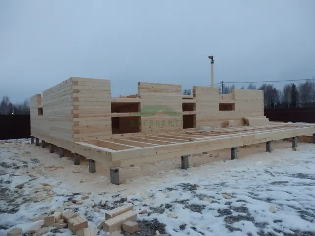 Строительство дома из бруса 12х13 м в Одинцовском районе КП Матрешки Виладж, фото 7 из 17