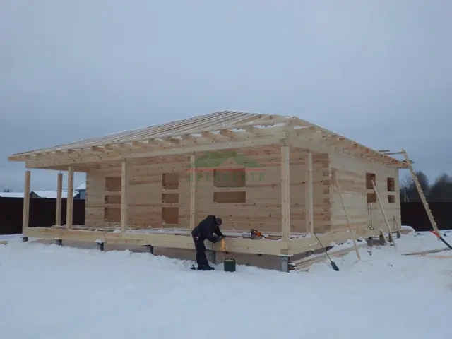 Строительство дома из бруса 12х13 м в Одинцовском районе КП Матрешки Виладж, фото 10 из 17