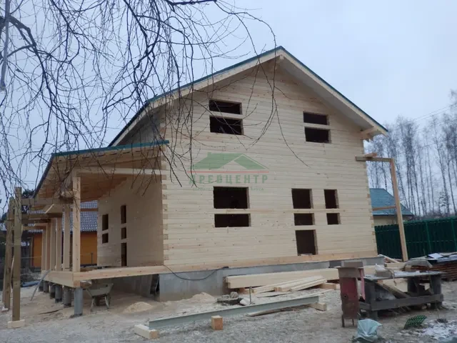 Строительство дома из бруса 8х9 м в Коломенском районе, д. Мякинино, фото 10 из 13