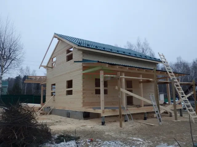 Строительство дома из бруса 8х9 м в Коломенском районе, д. Мякинино, фото 8 из 13