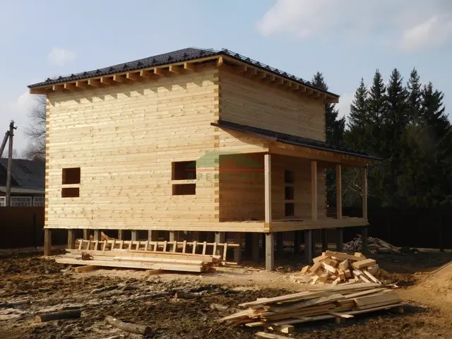 Строительство дома из бруса 9х9 м в Можайском районе, д. Шаликово, фото 15 из 19