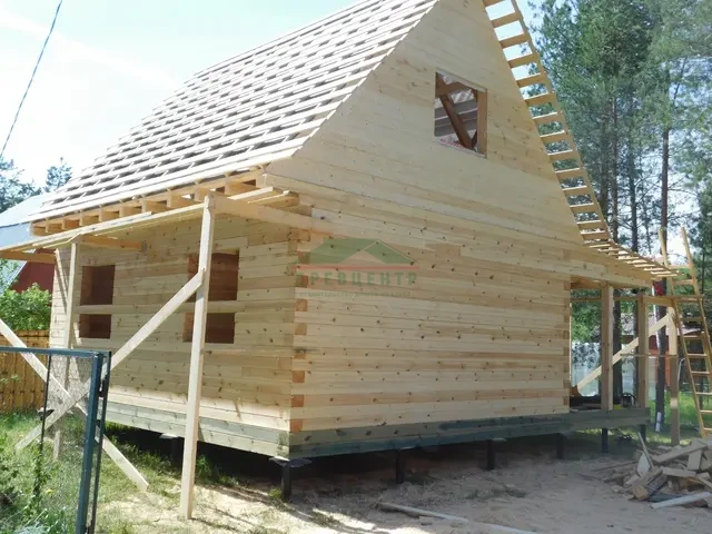 Строительство дома из бруса по проекту ДБ56 в Талдомском районе СНТ Альтаир, фото 18 из 24