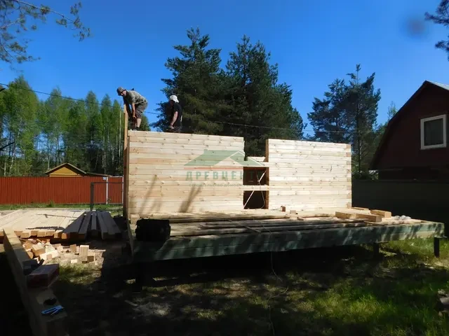 Строительство дома из бруса по проекту ДБ56 в Талдомском районе СНТ Альтаир, фото 9 из 24