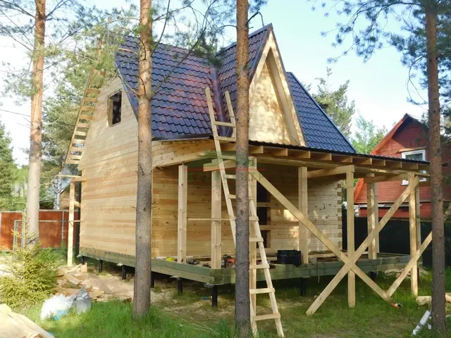 Строительство дома из бруса по проекту ДБ56 в Талдомском районе СНТ Альтаир, фото 20 из 24