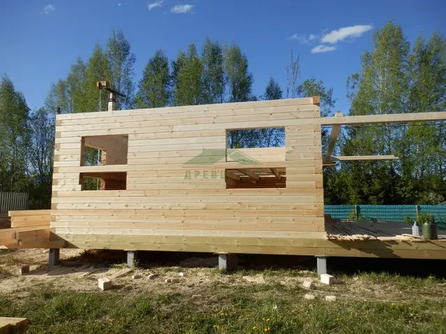 Строительство дома из бруса 6х6 м в Талдомском районе СНТ Ростокино, фото 11 из 19