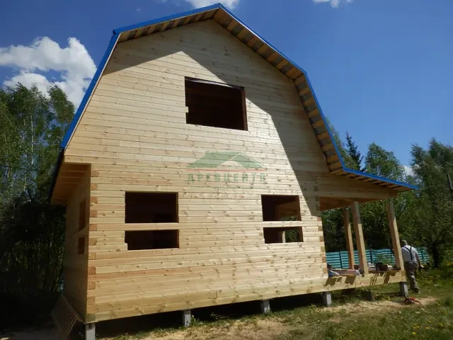 Строительство дома из бруса 6х6 м в Талдомском районе СНТ Ростокино, фото 18 из 19
