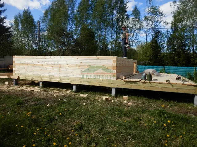 Строительство дома из бруса 6х6 м в Талдомском районе СНТ Ростокино, фото 8 из 19