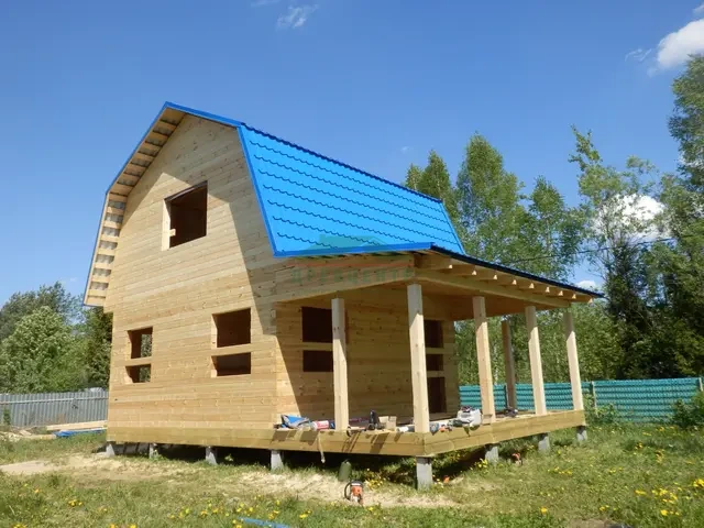 Строительство дома из бруса 6х6 м в Талдомском районе СНТ Ростокино, фото 17 из 19