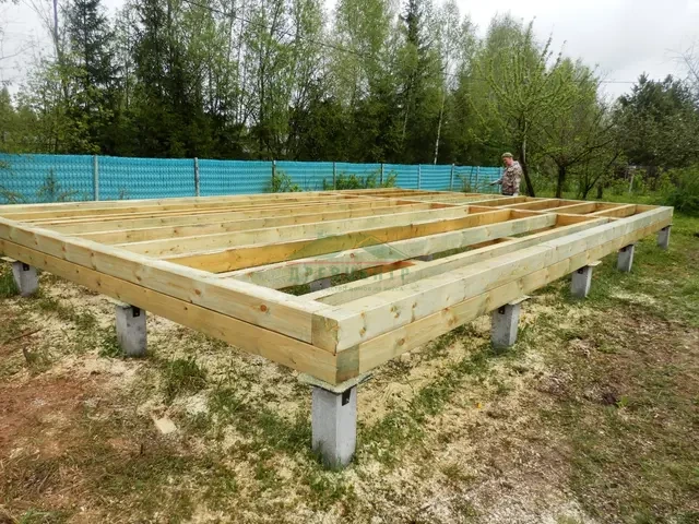 Строительство дома из бруса 6х6 м в Талдомском районе СНТ Ростокино, фото 7 из 19