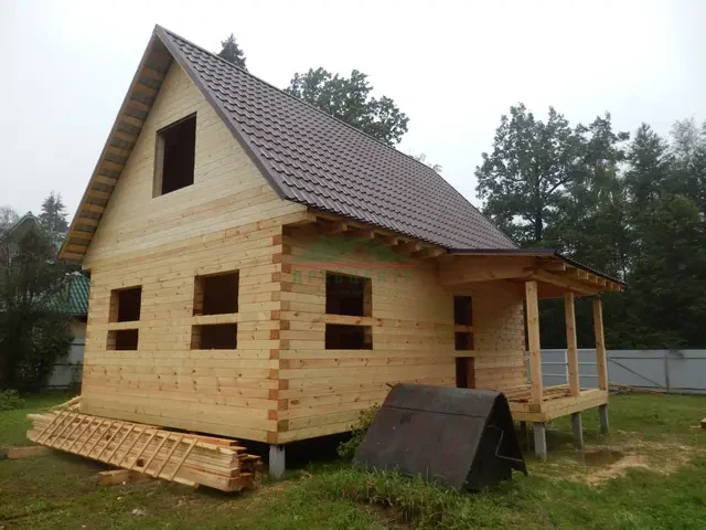 Строительство дома из бруса по проекту ДБ134 в г. Лобня, ул. Офицерская., фото 12 из 15