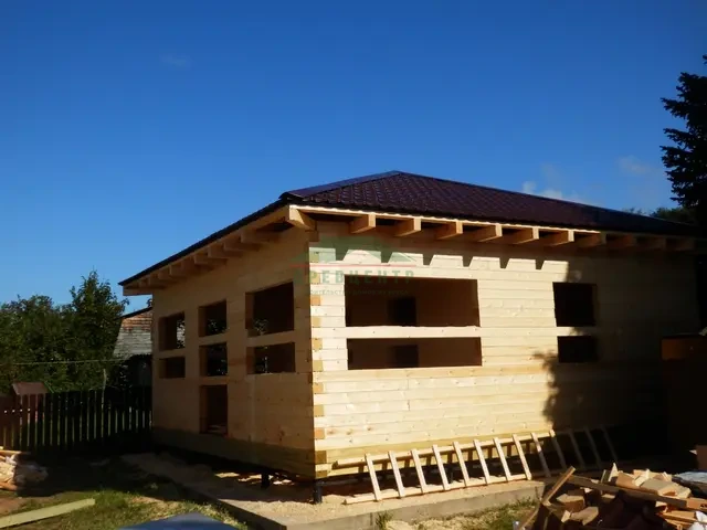Строительство дома из бруса 7,5х7,5 м в Домодедовском районе, д. Старая., фото 9 из 11