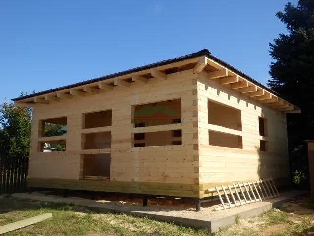 Строительство дома из бруса 7,5х7,5 м в Домодедовском районе, д. Старая., фото 10 из 11