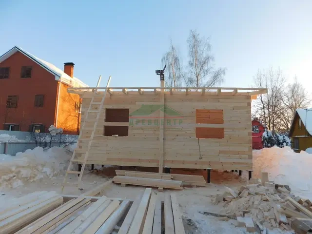Строительство дома из бруса по проекту ДБ169 в п. им. Воровского Щелковского района, фото 8 из 18