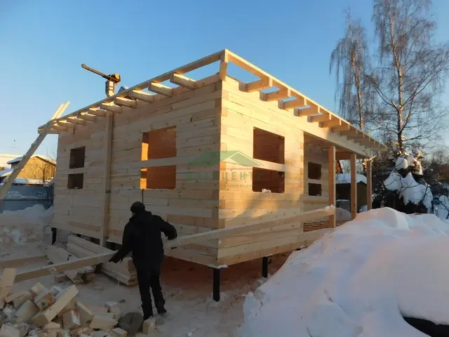 Строительство дома из бруса по проекту ДБ169 в п. им. Воровского Щелковского района, фото 10 из 18