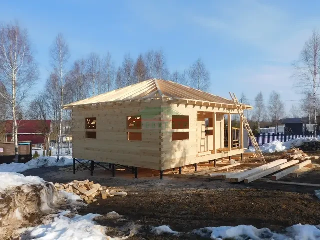 Строительство дома из бруса по проекту ДБ 169 в Можайском районе, д. Изумрудное Озеро 2, фото 18 из 28