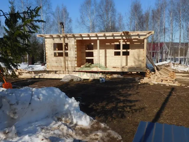 Строительство дома из бруса по проекту ДБ 169 в Можайском районе, д. Изумрудное Озеро 2, фото 13 из 28