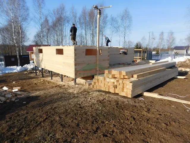 Строительство дома из бруса по проекту ДБ 169 в Можайском районе, д. Изумрудное Озеро 2, фото 8 из 28